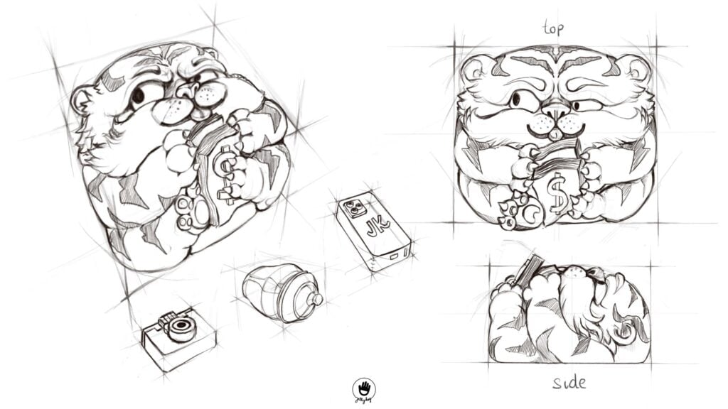 tiger cubs artisan keycaps wtm 001