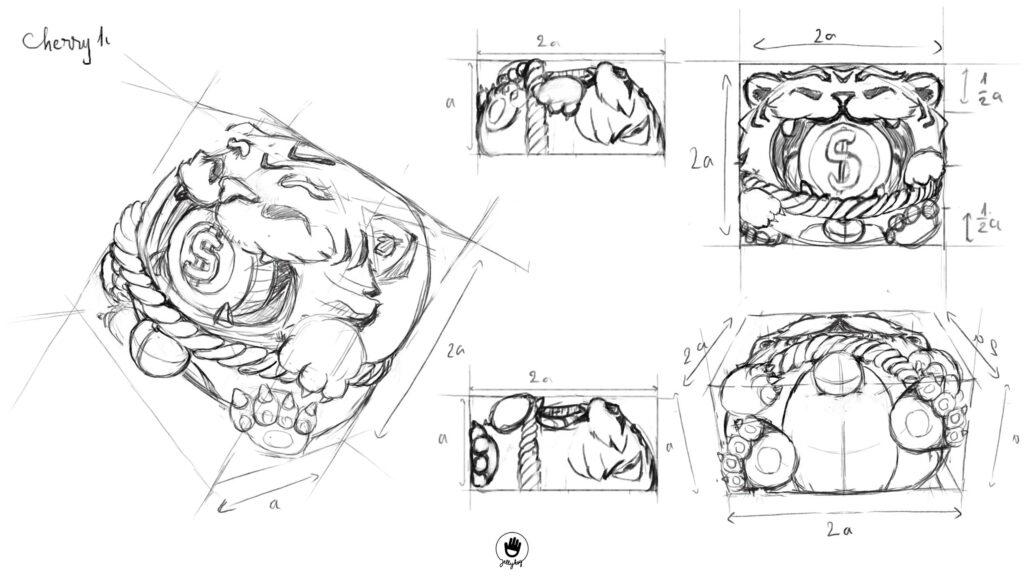 tiger cubs artisan keycaps wtm 004