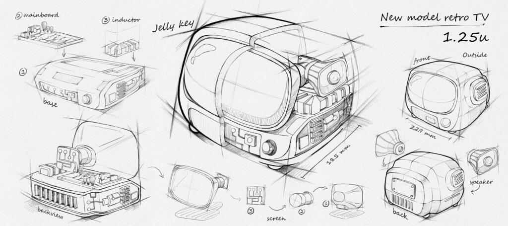 retrotv series disco hustle custom keycaps 257