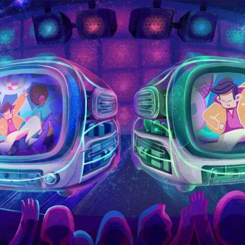 retrotv series disco hustle custom keycaps 258