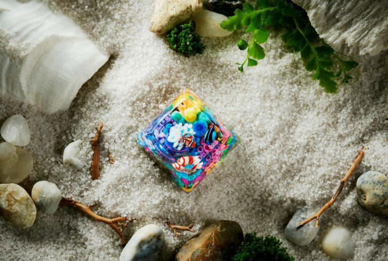 coral oases custom keycaps 012