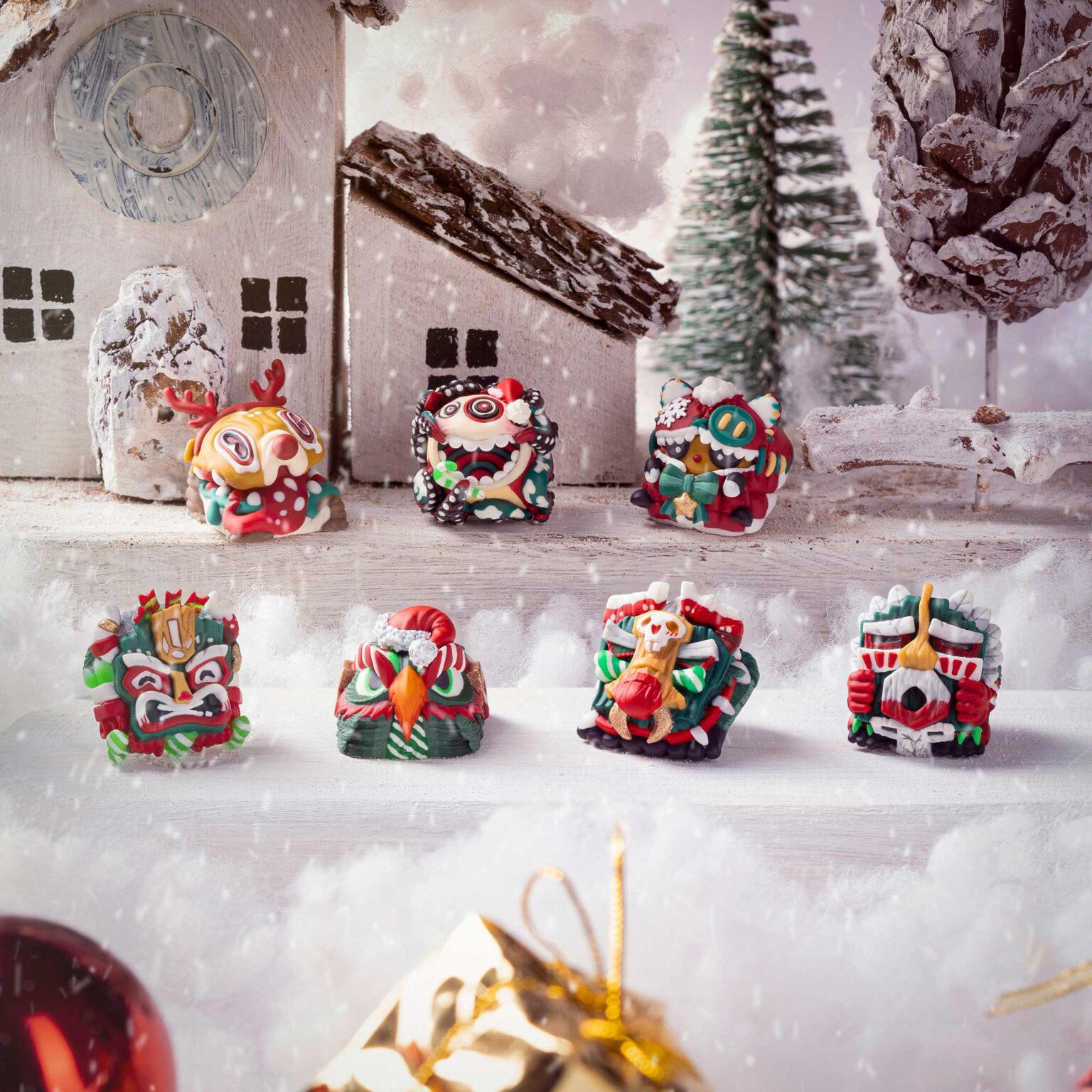 sweet scrooge artisan keycaps for christmas
