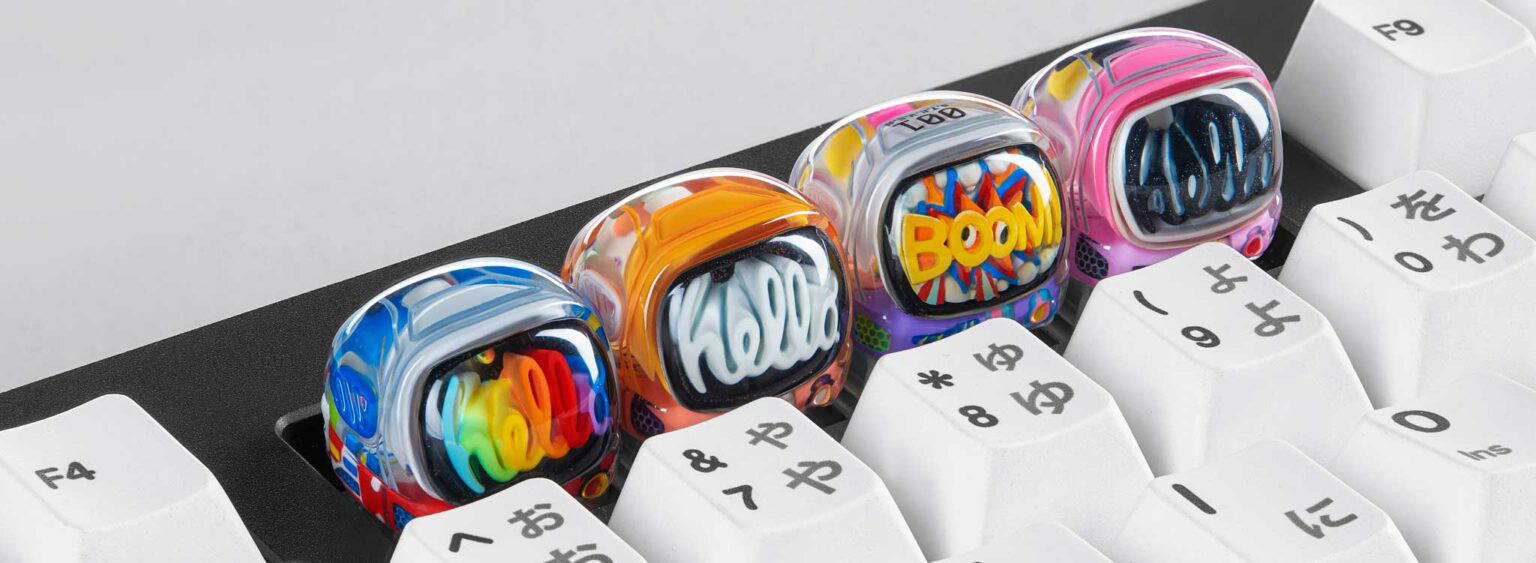 retro tv series – galaxy thieves artisan keycaps