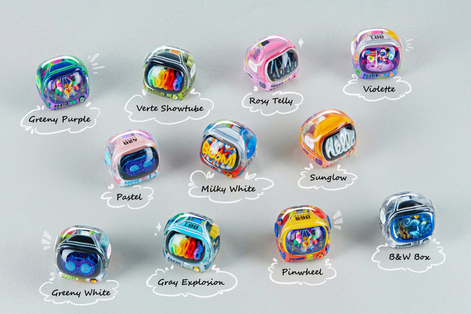 Retro TV series – Galaxy Thieves artisan keycaps - Jelly Key