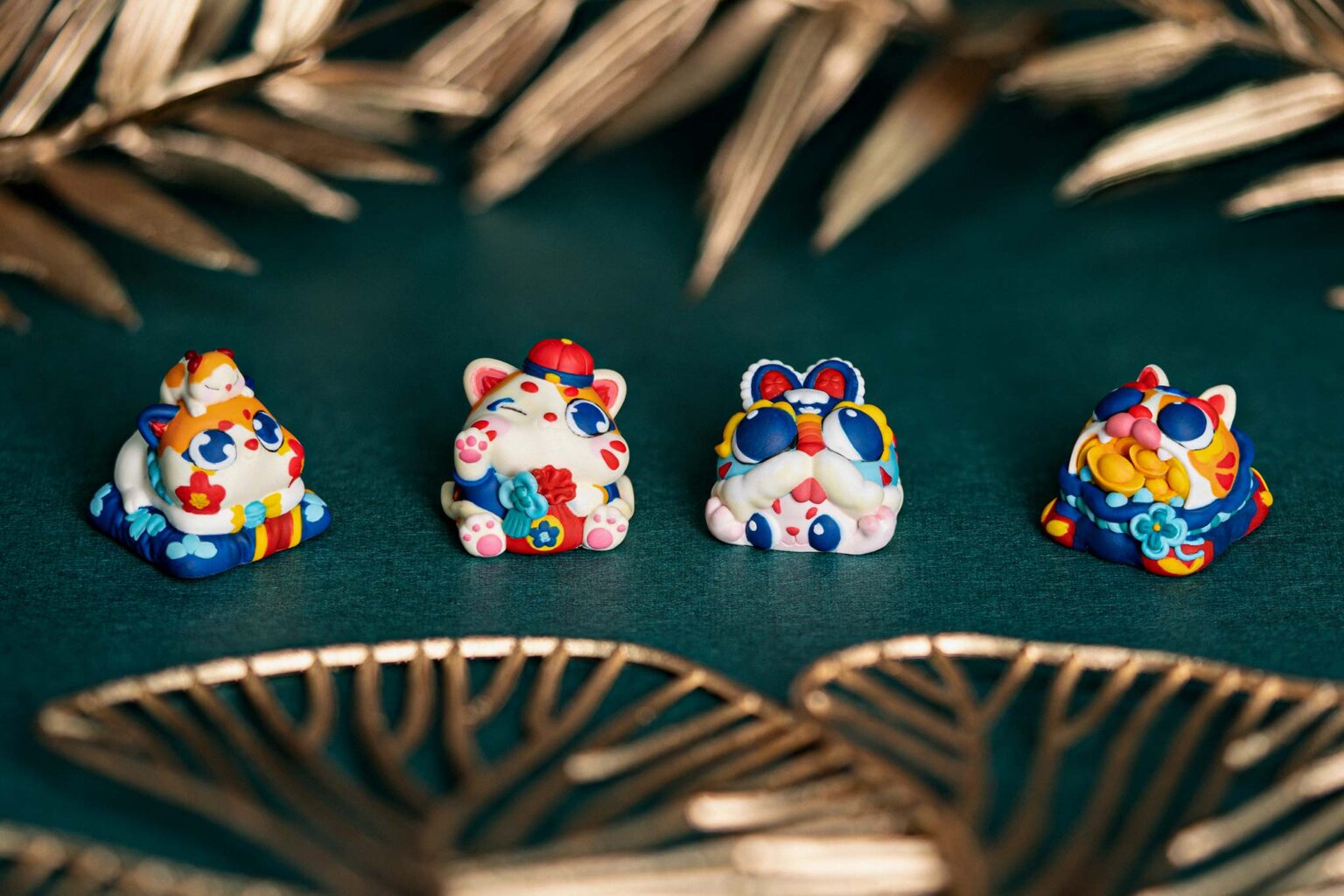 jelly key happy meow year custom keycaps 107