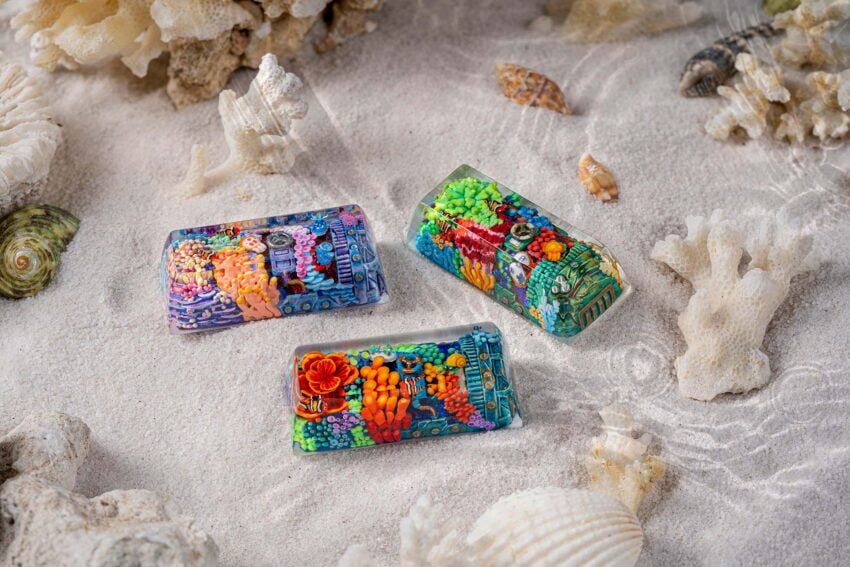 jelly key coral odyssey artisan keycaps 2083