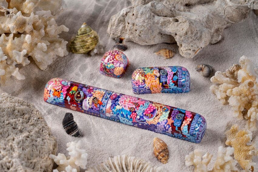 jelly key coral odyssey artisan keycaps 2084