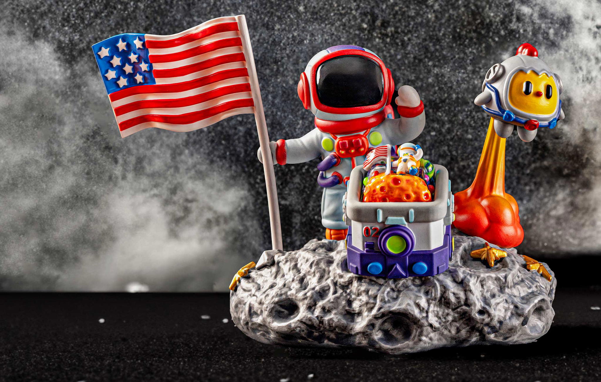 crystal veil series space odyssey artisan keycaps