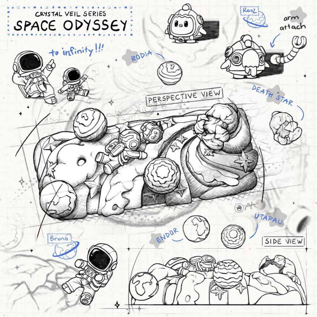 jellykey crystal veil astro custom keycaps 013