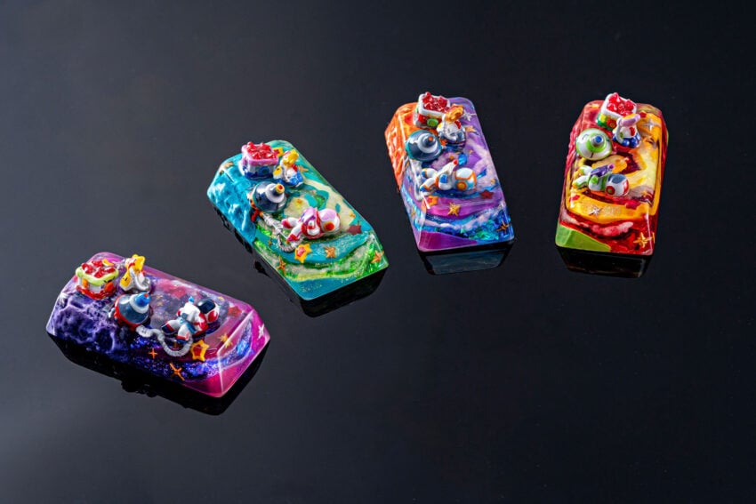 jellykey crystal veil astro custom keycaps 501