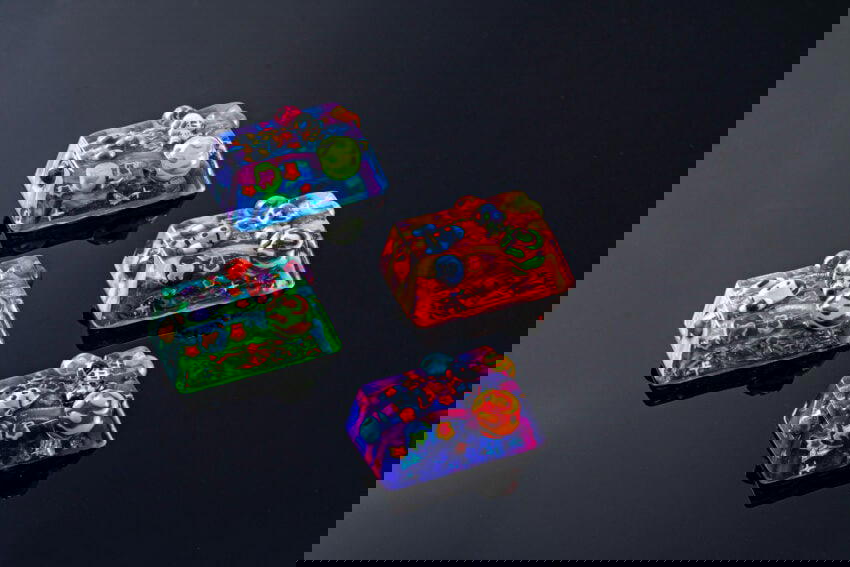 jellykey crystal veil astro custom keycaps 526