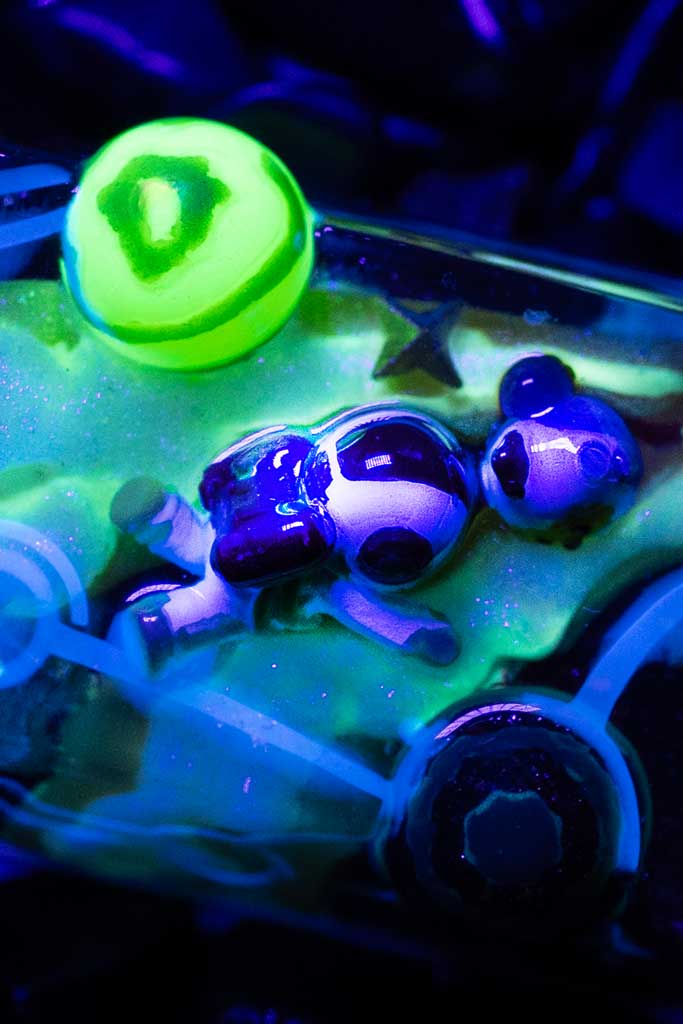 crystal veil series space odyssey artisan keycaps