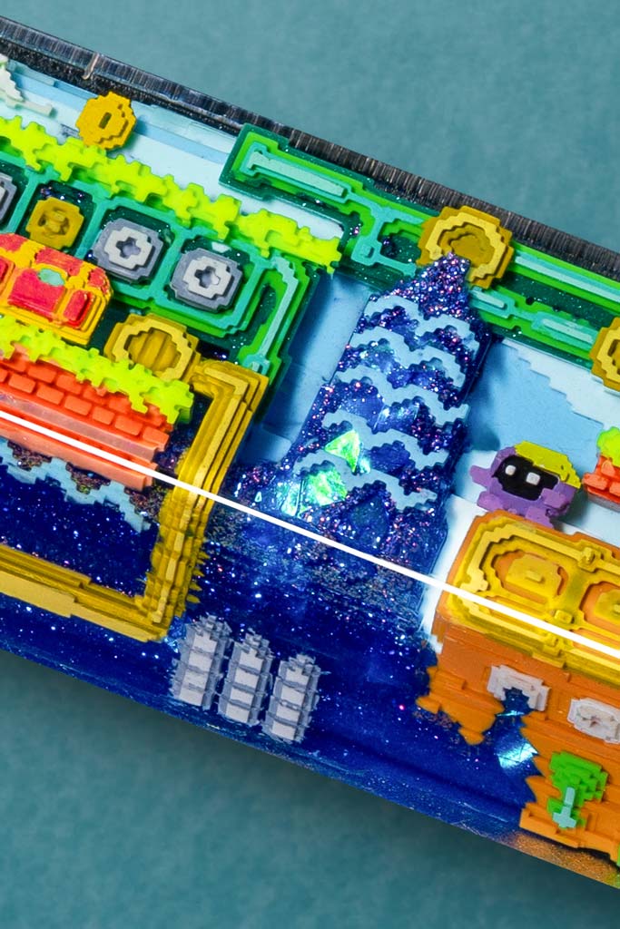 8 bit series: pipeline battle artisan keycaps