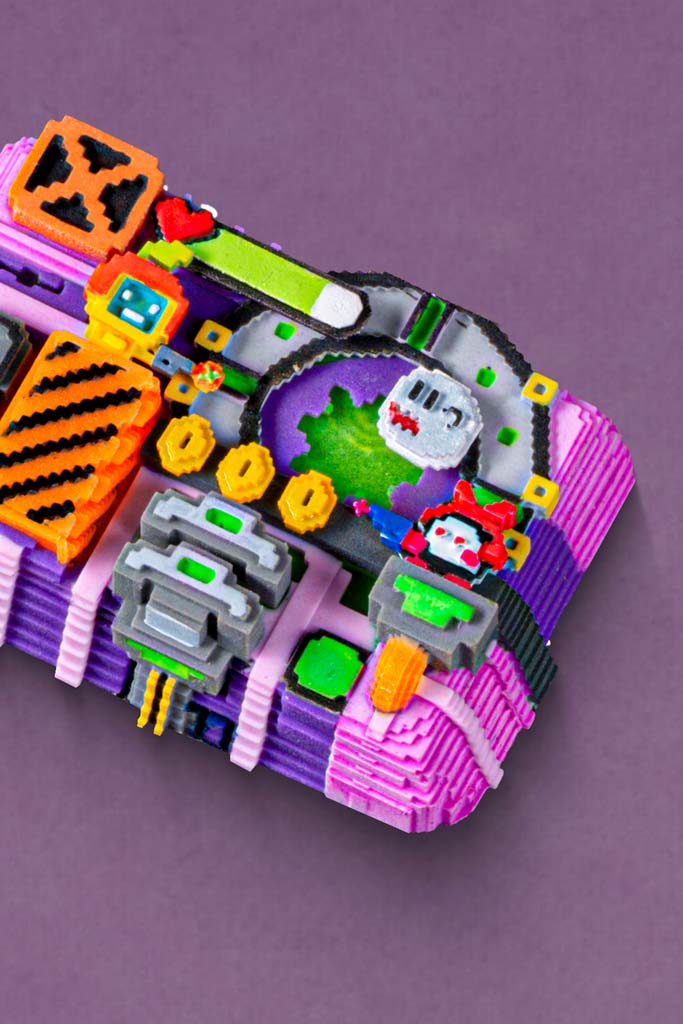 8 bit series: pipeline battle artisan keycaps