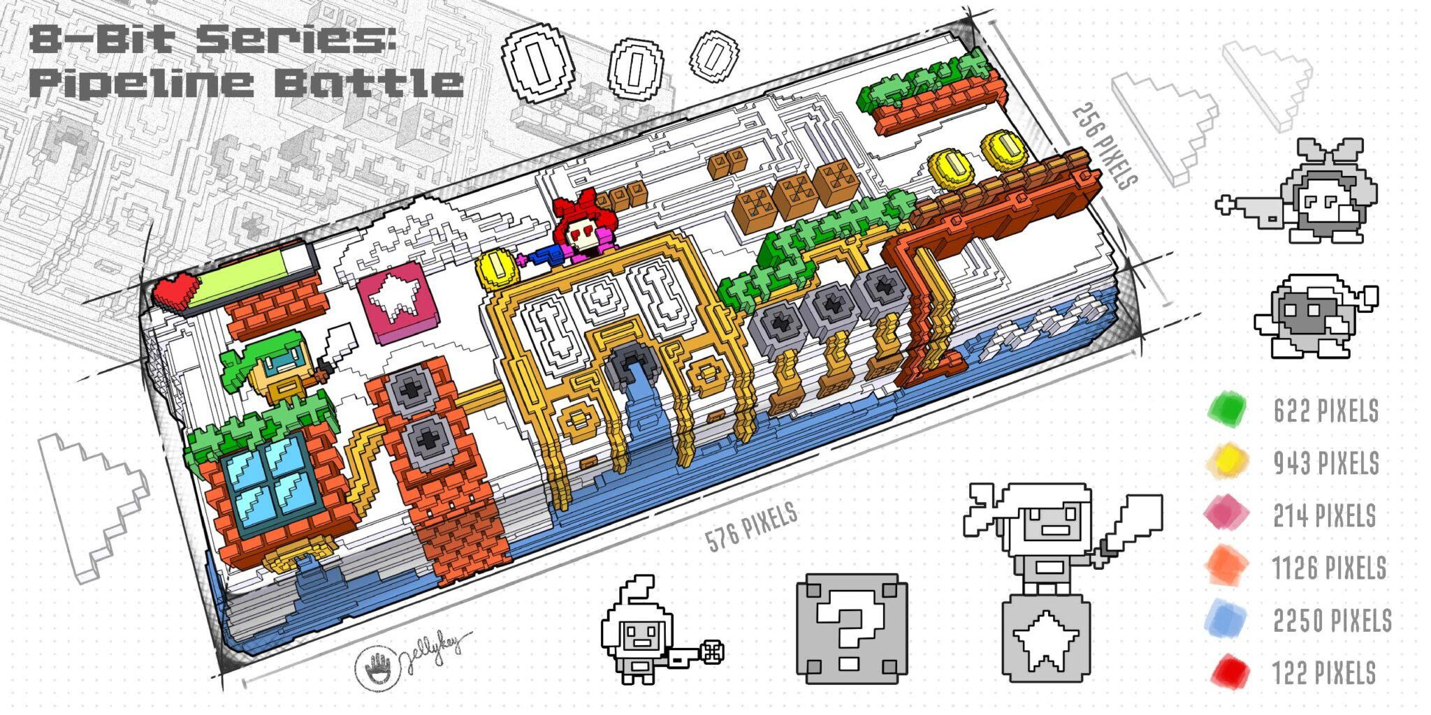 jellykey 8bitv series custom keycaps 0801