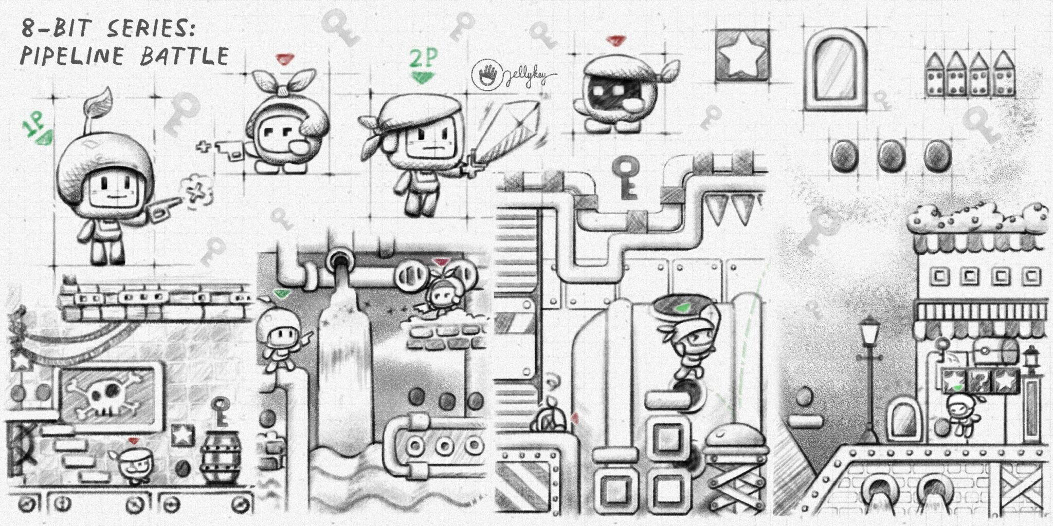 jellykey 8bitv series custom keycaps 0805