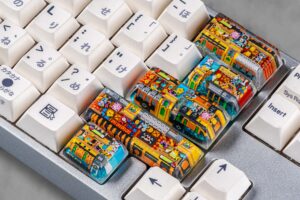 jellykey 8bitv series custom keycaps 0836