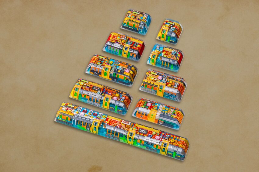 jellykey 8bitv series custom keycaps 1238