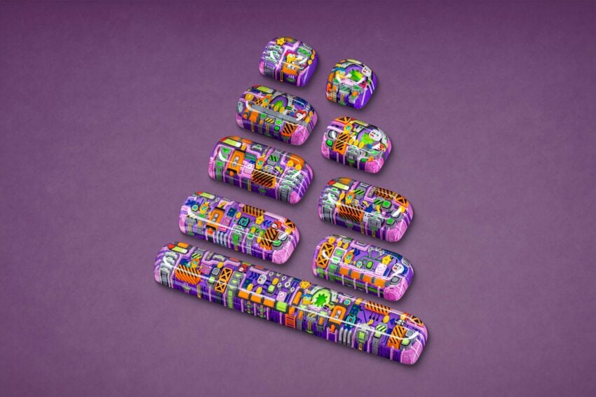 jellykey 8bitv series custom keycaps 1251