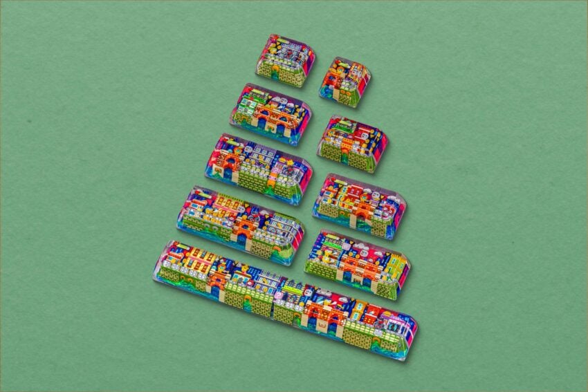 jellykey 8bitv series custom keycaps 1263