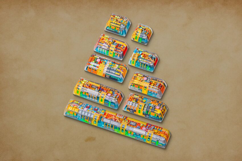 jellykey 8bitv series custom keycaps 1265