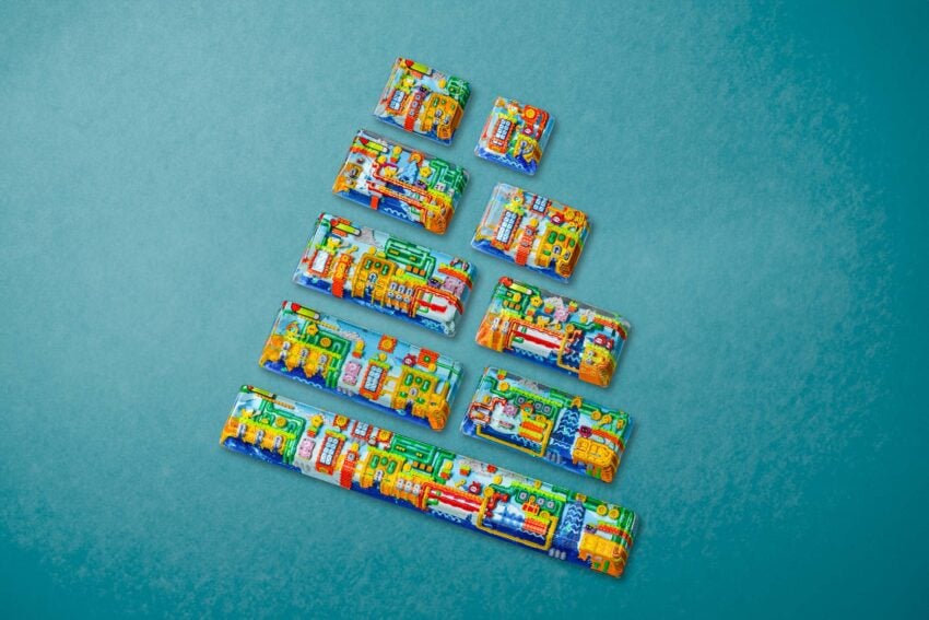 jellykey 8bitv series custom keycaps 1266