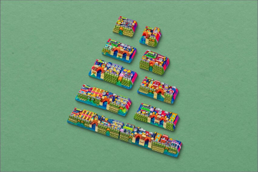 jellykey 8bitv series custom keycaps 1276