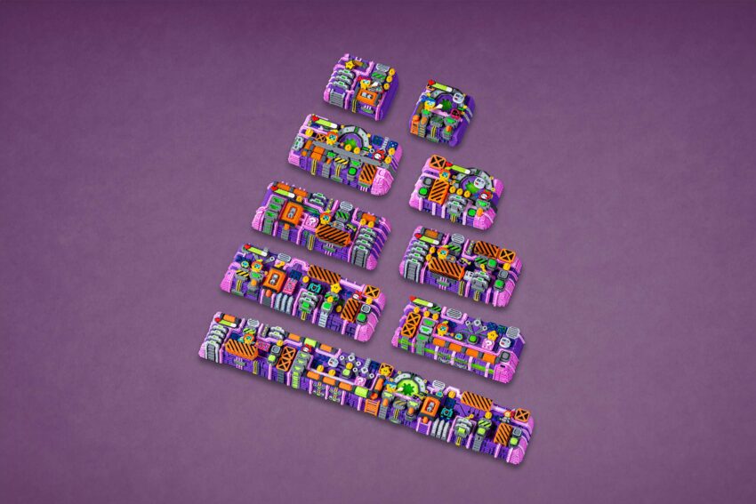 jellykey 8bitv series custom keycaps 1277