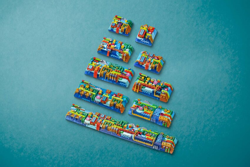 jellykey 8bitv series custom keycaps 1279