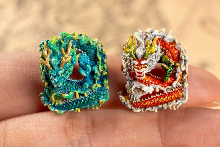 dragons of eden – ethereal runes artisan keycaps