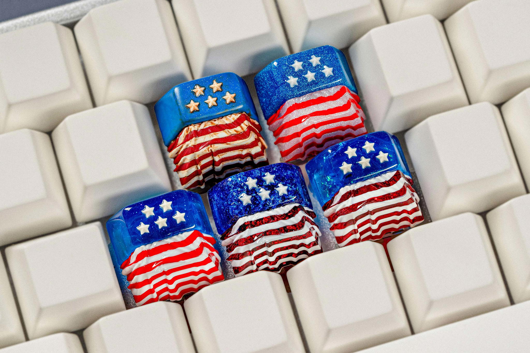 jellykey usa flag custom keycaps 26
