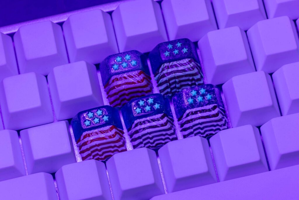 jellykey usa flag custom keycaps 34