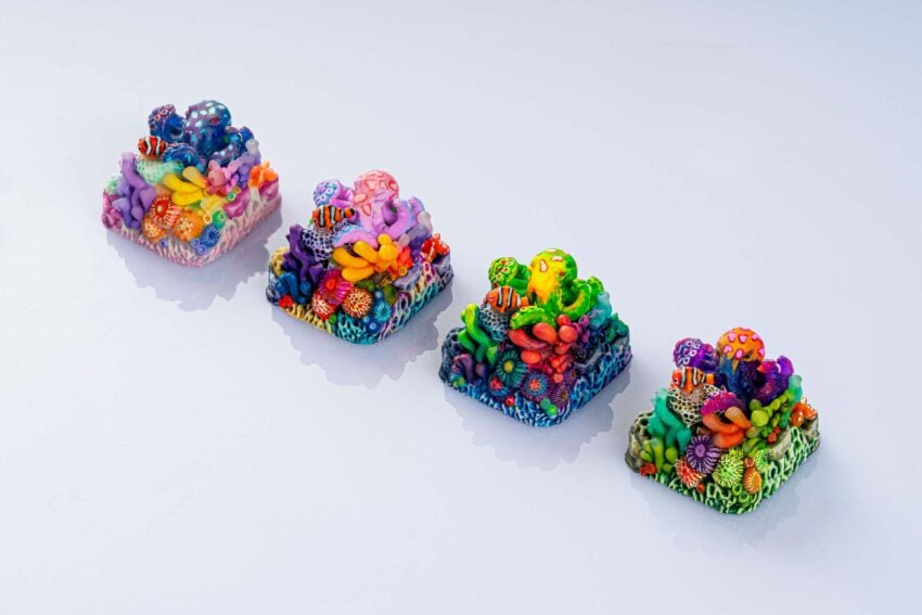 jellykey new coral custom keycaps 121