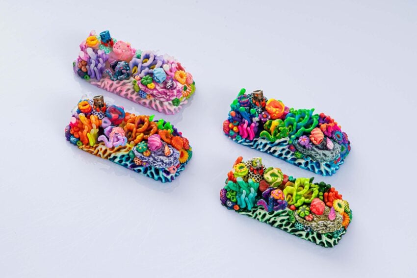 jellykey new coral custom keycaps 123