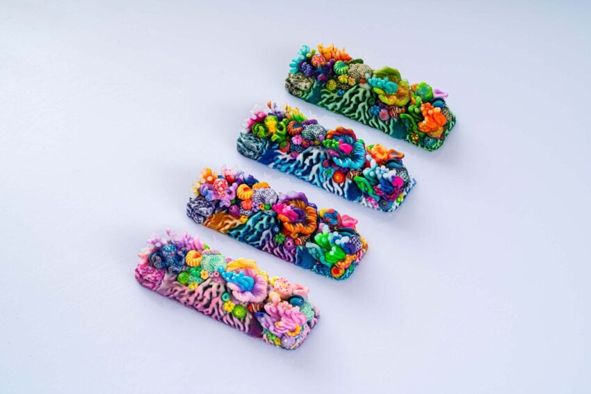 jellykey new coral custom keycaps 124