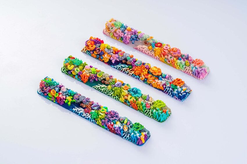 jellykey new coral custom keycaps 125