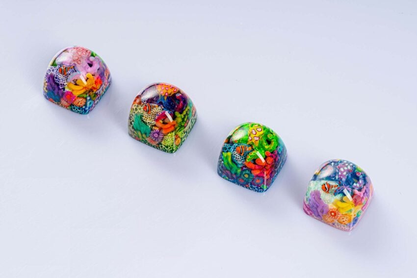 jellykey new coral custom keycaps 126