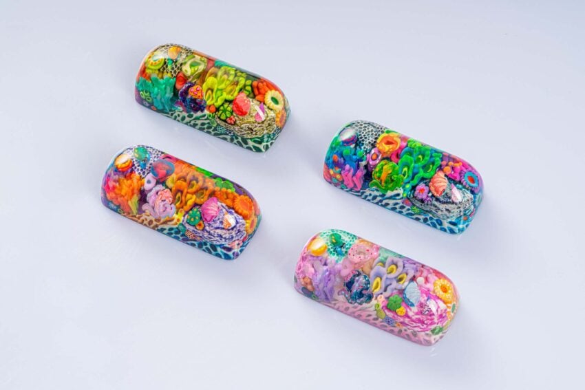 jellykey new coral custom keycaps 128