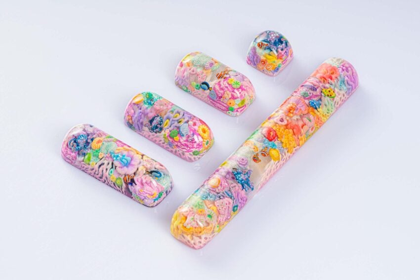 jellykey new coral custom keycaps 131