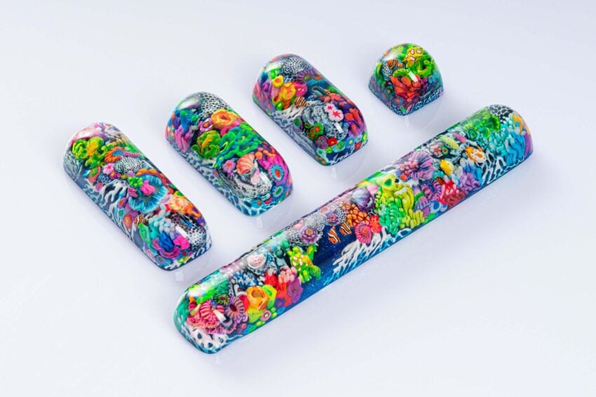 jellykey new coral custom keycaps 134