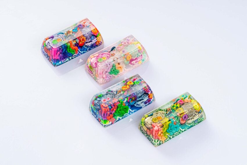 jellykey new coral custom keycaps 136