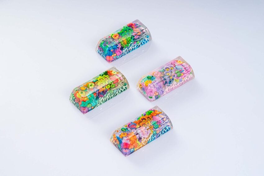 jellykey new coral custom keycaps 137
