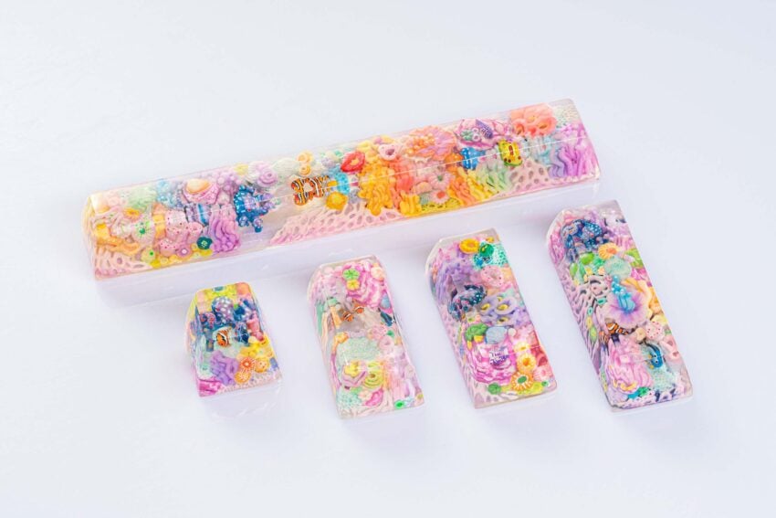 jellykey new coral custom keycaps 141