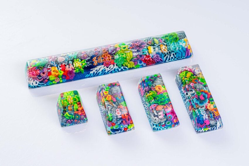 jellykey new coral custom keycaps 143