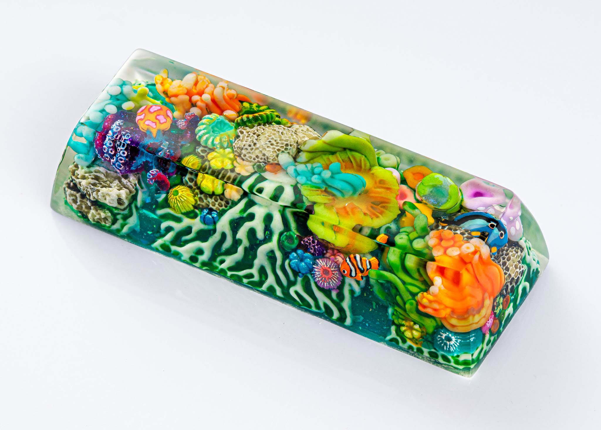 coral oasis artisan keycaps