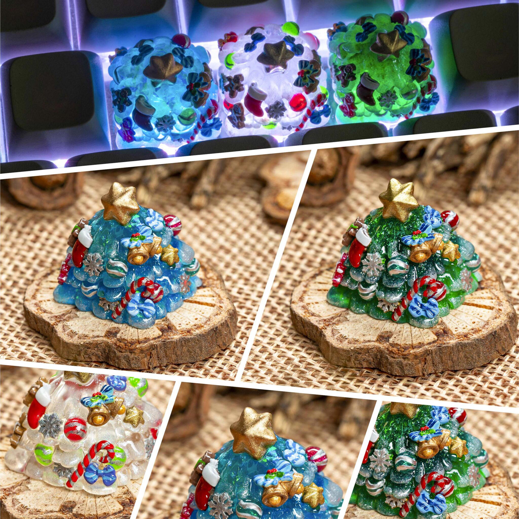 charming christmas artisan keycaps