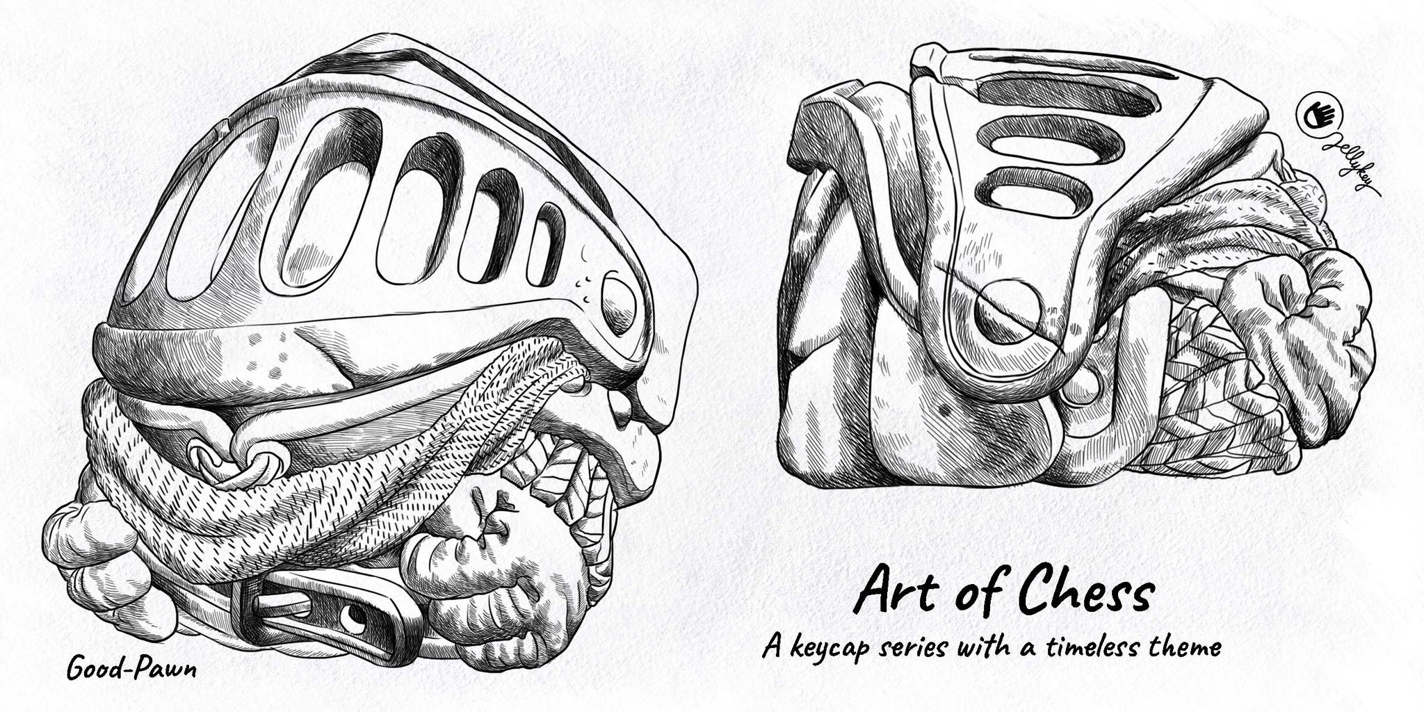 jellykey artofchess custome keycaps 16