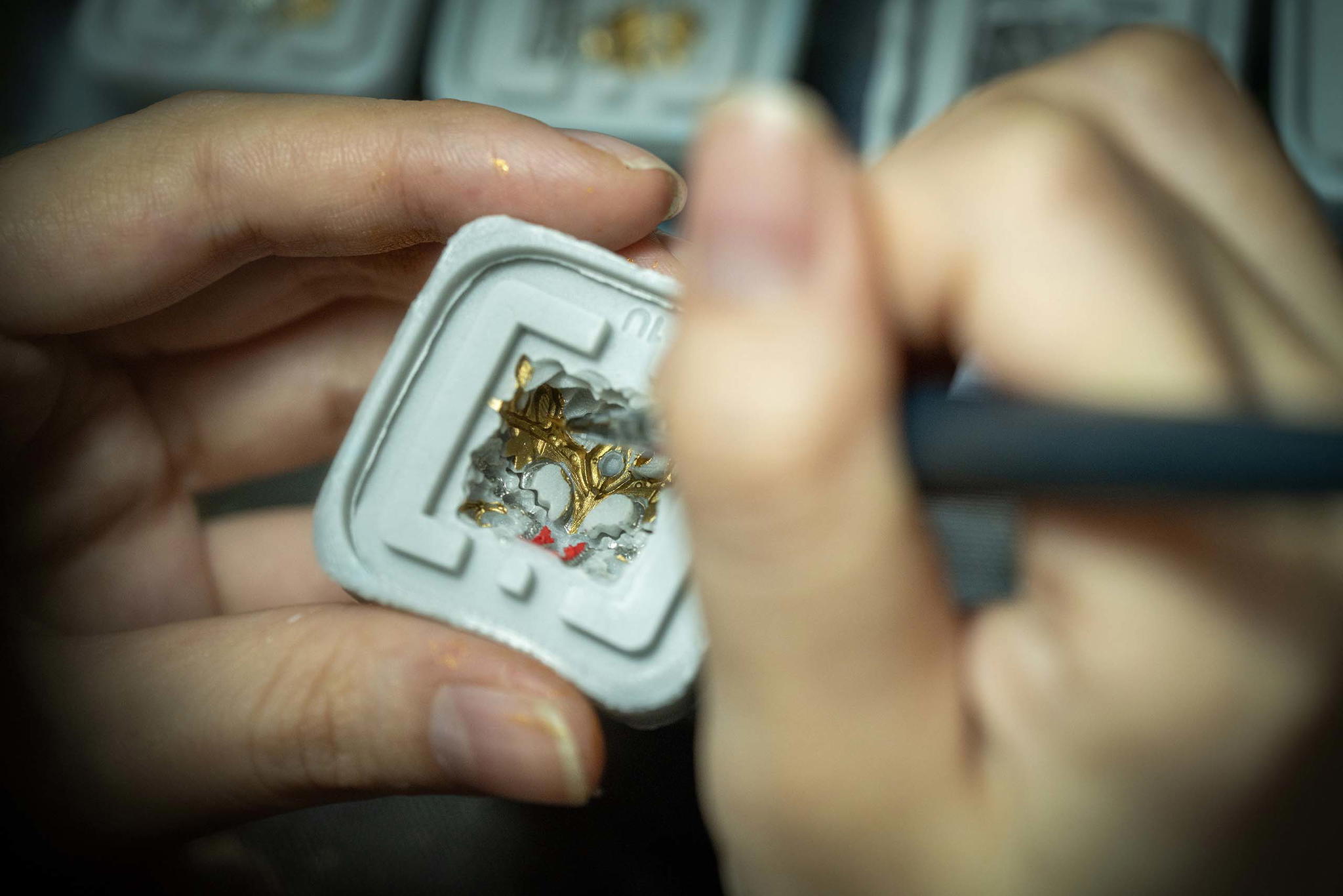 chess series crusader's gambit artisan keycaps