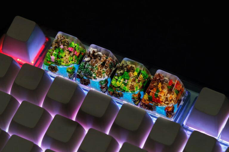 jellykey bornofforest custom keycaps 1050