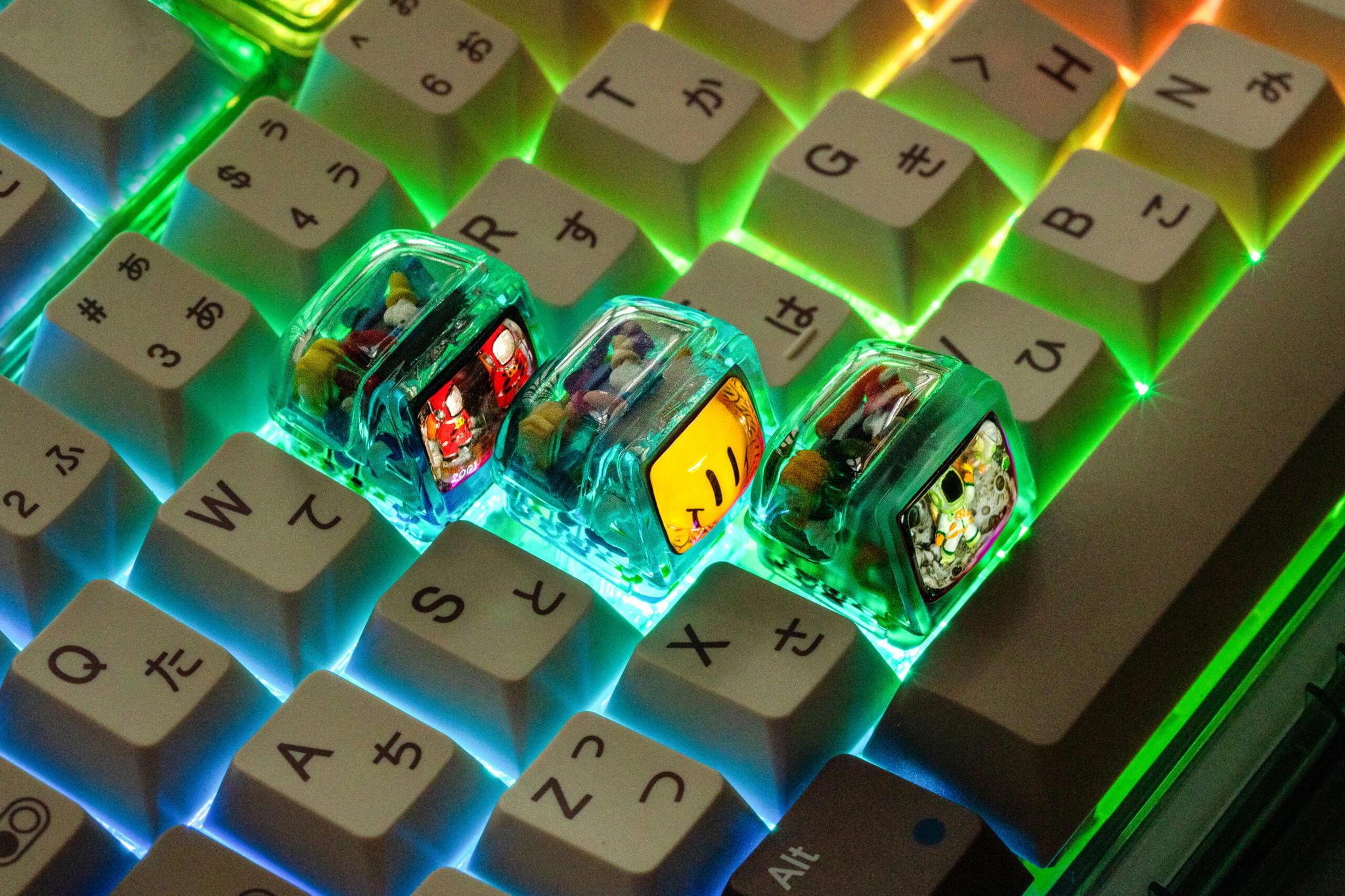 Retro TV series: First Frame artisan keycaps - Jelly Key